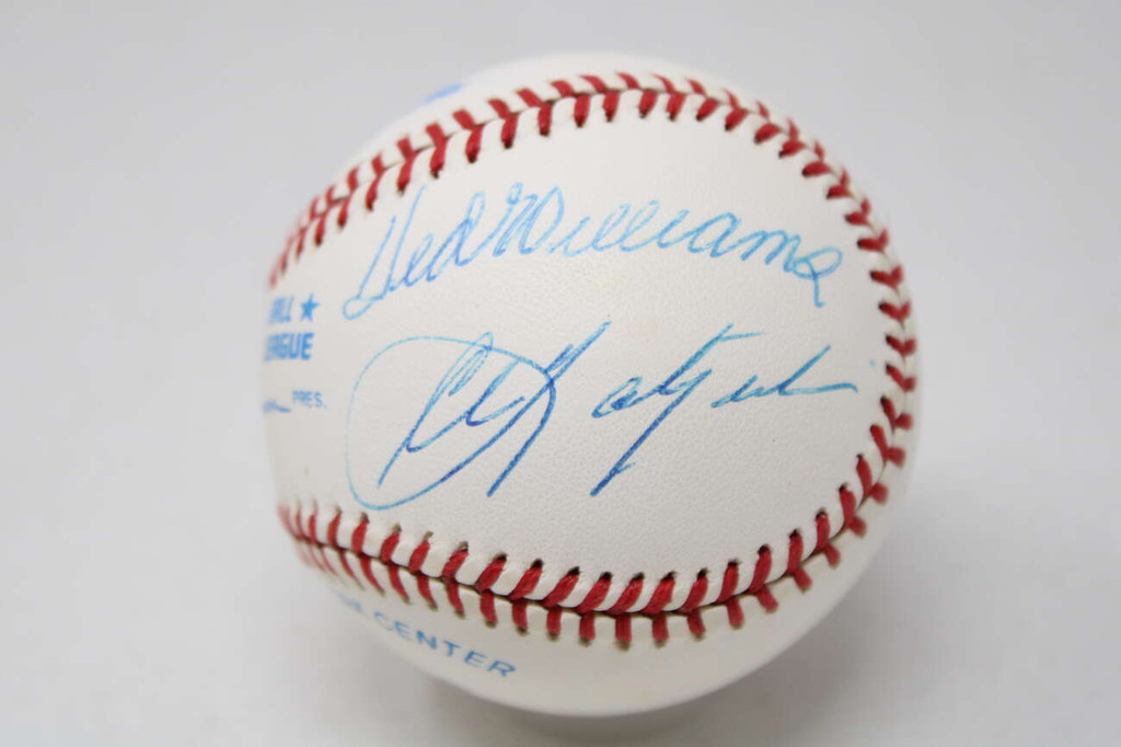Mantle Yastrzemski Williams Robinson PSA/DNA Signed Auto Baseball Triple Crown ID: 452766