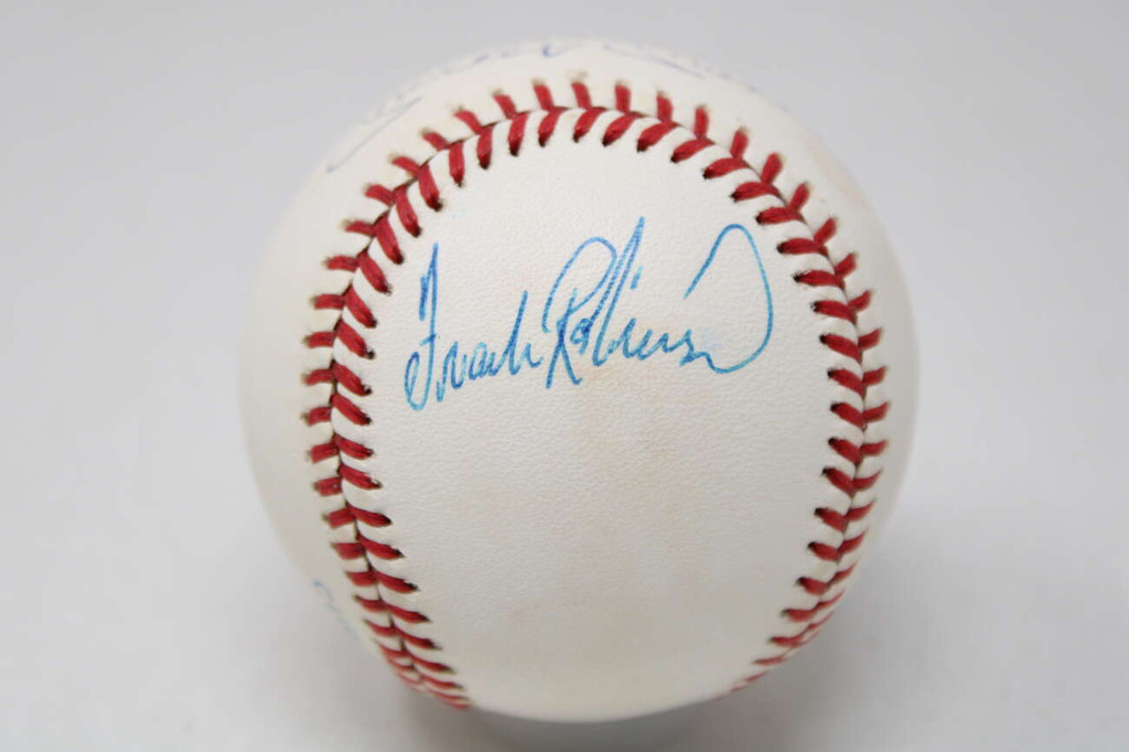 Mantle Yastrzemski Williams Robinson PSA/DNA Signed Auto Baseball Triple Crown ID: 452766