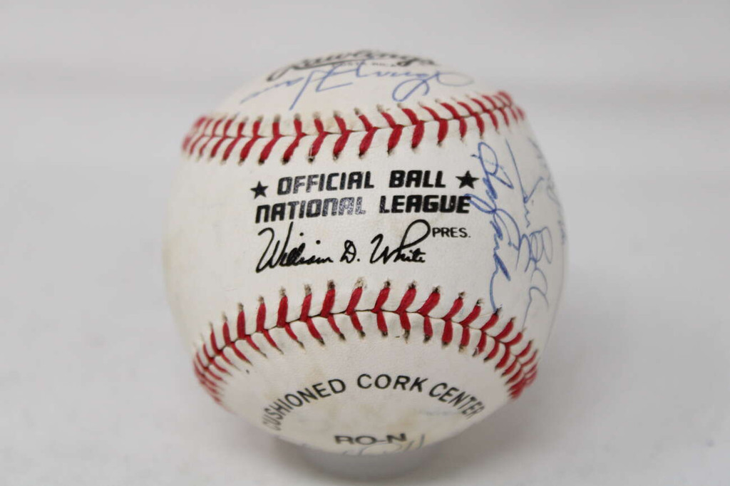 Gary Carter Tom Lasorda Maury Wills Signed Baseball Dodgers 17 Autographs