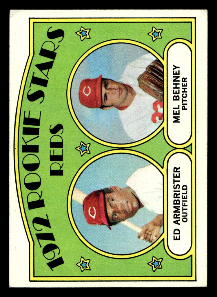1972 Topps #524 Ed Armbrister/Mel Behney Reds Rookies Excellent RC Rookie 