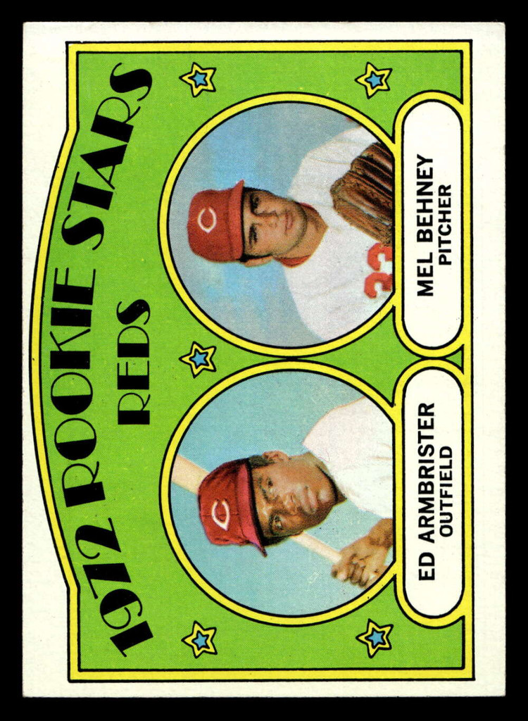 1972 Topps #524 Ed Armbrister/Mel Behney Reds Rookies Near Mint RC Rookie  ID: 462822