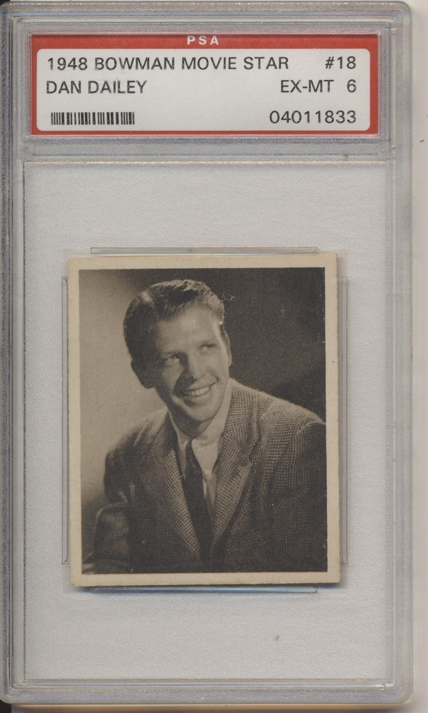 1948 Bowman Movie Stars  #18 Dan Dailey PSA 6 EX-MT  #*sku36461