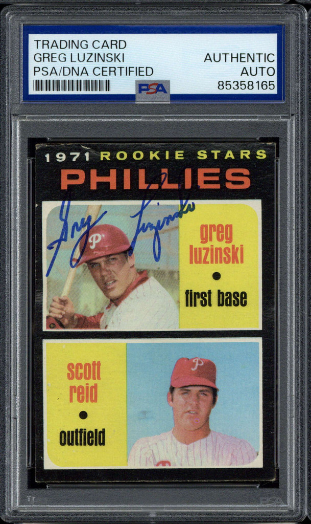 Greg Luzinski 1971 Topps #439 Signed Auto PSA/DNA Slabbed Phillies RC