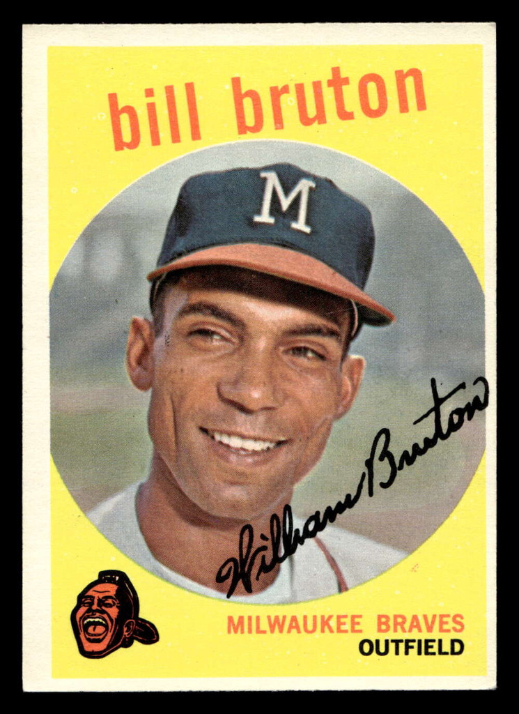 1959 Topps #165 Bill Bruton UER Excellent+  ID: 466853