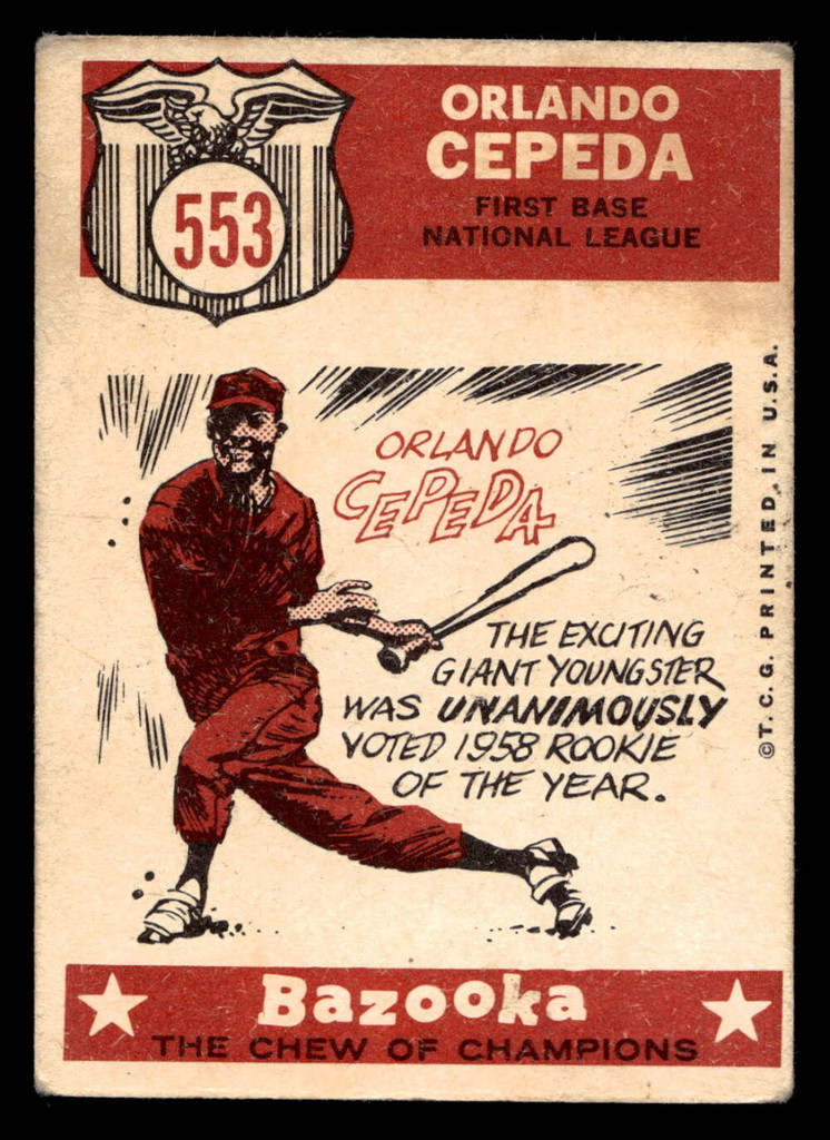 1959 Topps #553 Orlando Cepeda AS VG-EX  ID: 467383