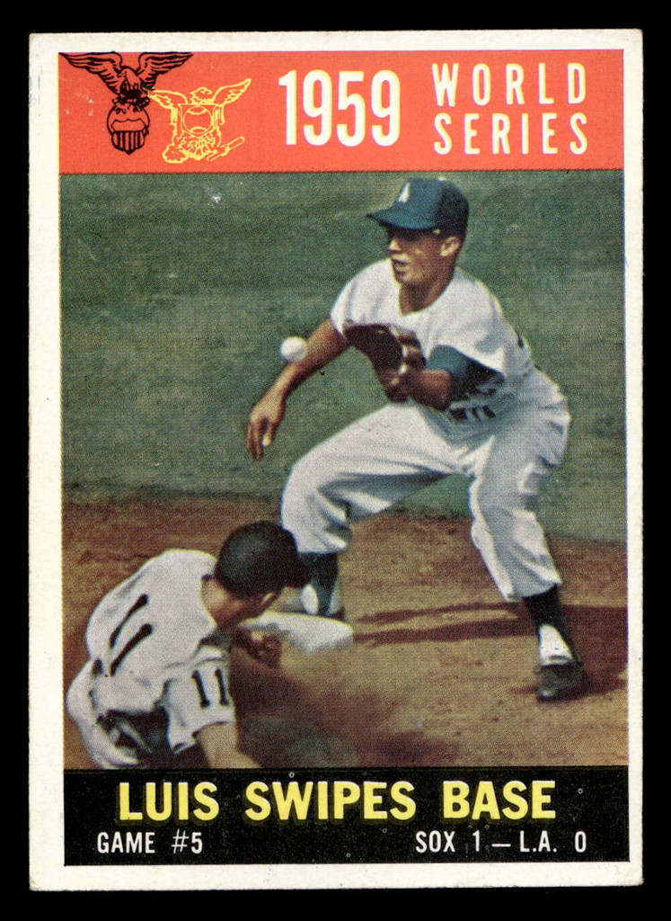 1960 Topps #389 World Series Game 5 Luis Swipes Base Excellent+  ID: 467964
