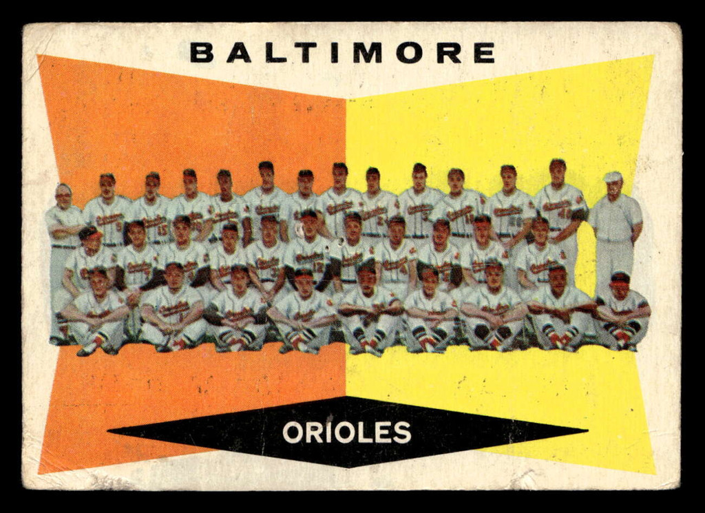 1960 Topps #494 Orioles Team Checklist 496-572 Good Marked 