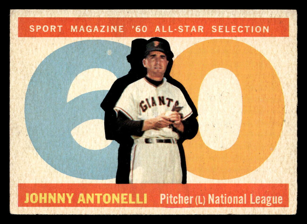 1960 Topps #572 Johnny Antonelli AS Excellent+ 