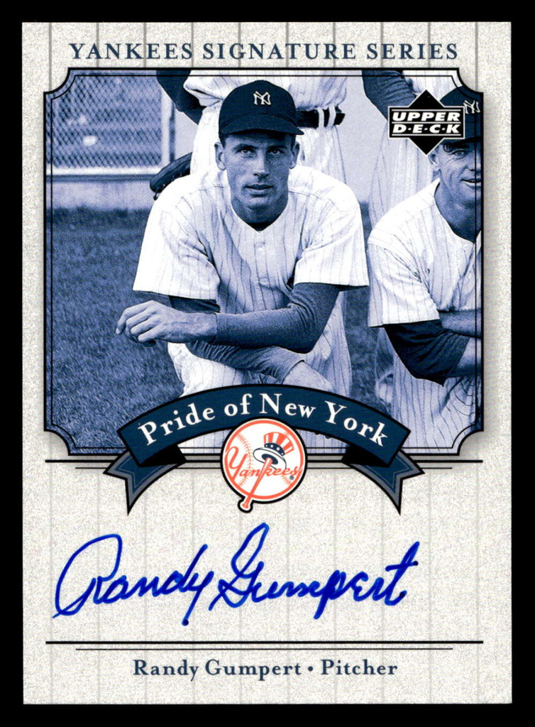 2003 UD Yankees Signature Pride of New York Auto RG Randy Gumpert NM