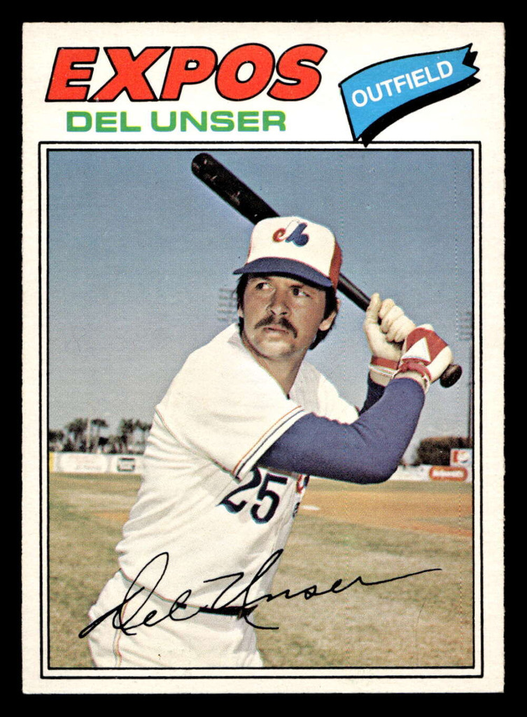 1977 O-Pee-Chee #27 Del Unser Near Mint+ OPC 