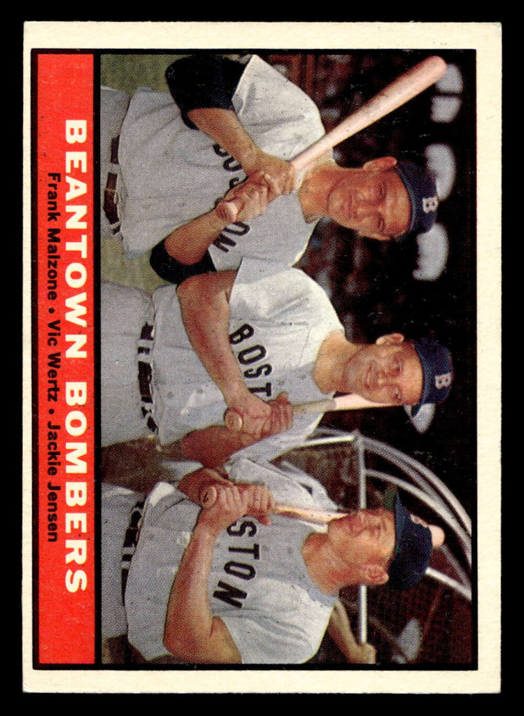 1961 Topps #173 Frank Malzone/Vic Wertz/Jackie Jensen Beantown Bombers Ex-Mint  ID: 469454