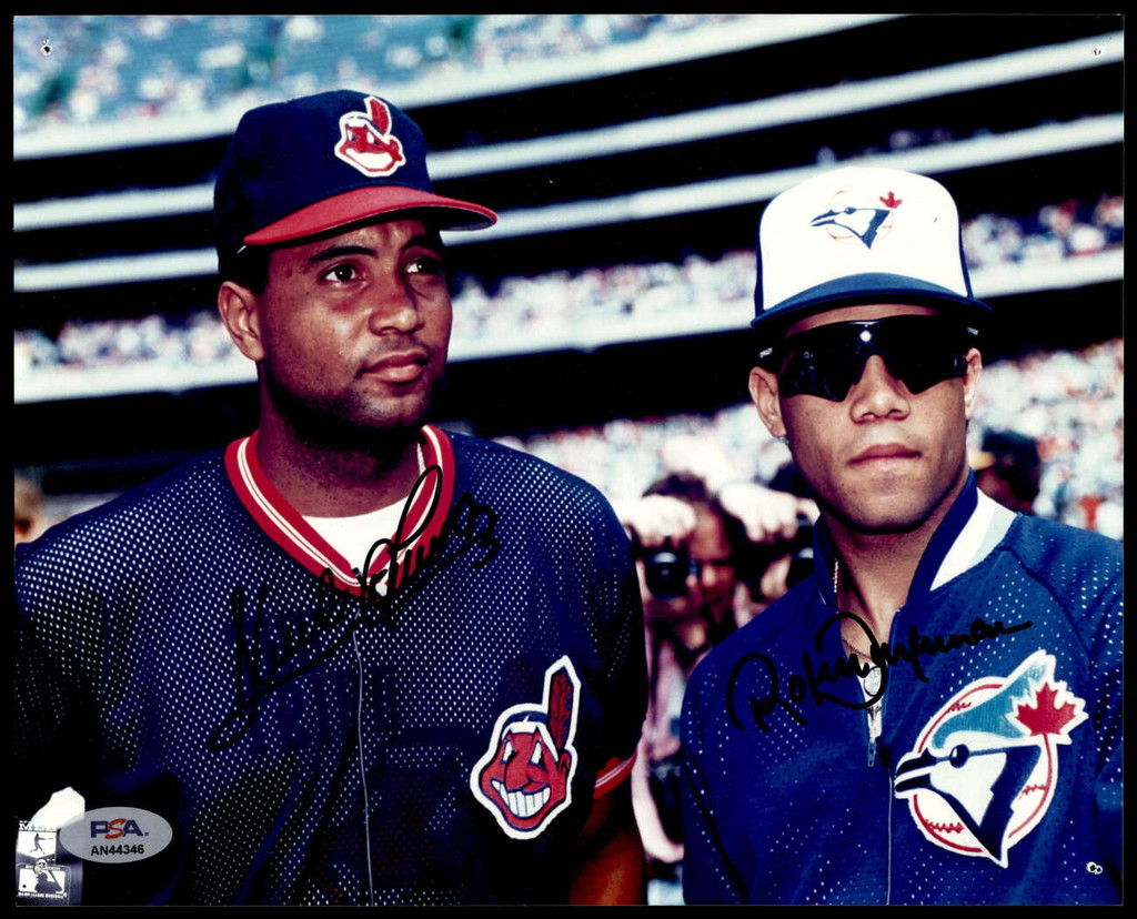 Sandy Alomar Jr Roberto Alomar Photo Signed Auto PSA/DNA Authenticated Indians/ Blue Jays