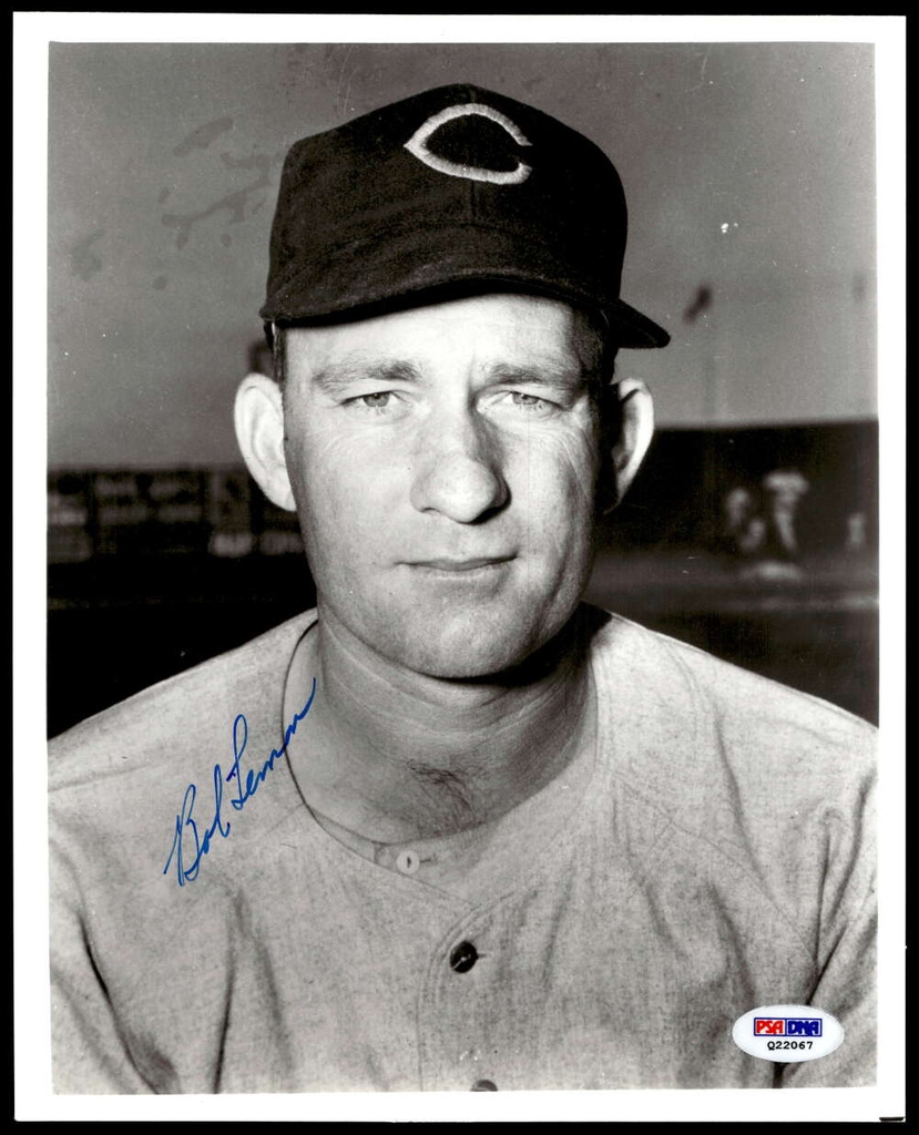 Bob Lemon Photo Signed Auto PSA Authenticated Indians
