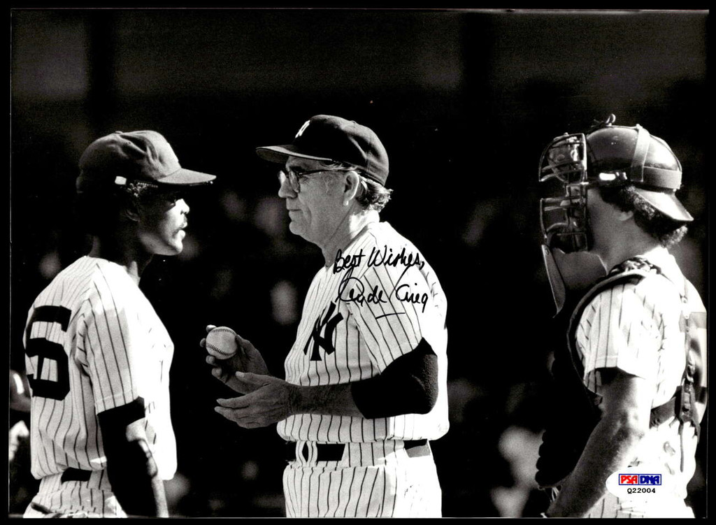 Clyde King Photo Signed Auto PSA Authenticated Yankees Vintage