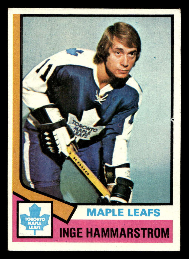 1974-75 Topps #88 Inge Hammarstrom Ex-Mint RC Rookie  ID: 475168