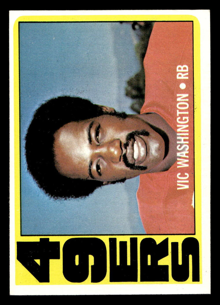 1972 Topps #22 Vic Washington Near Mint RC Rookie  ID: 480942
