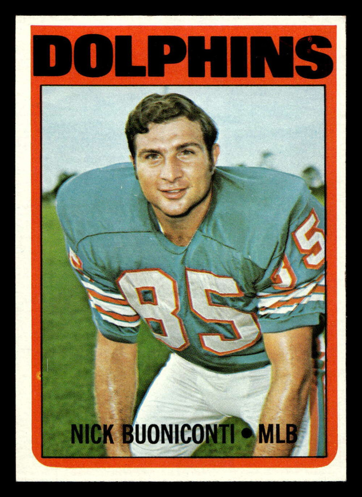 1972 Topps #43 Nick Buoniconti Near Mint  ID: 481049