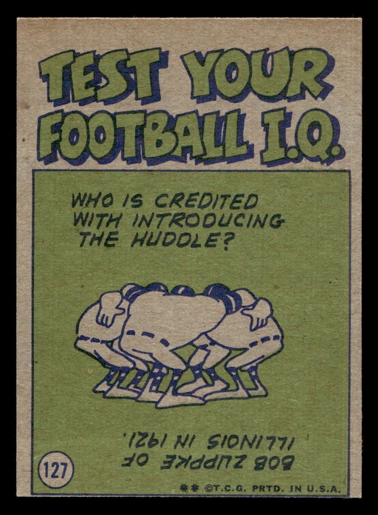 1972 Topps #127 Bubba Smith IA Near Mint  ID: 481467