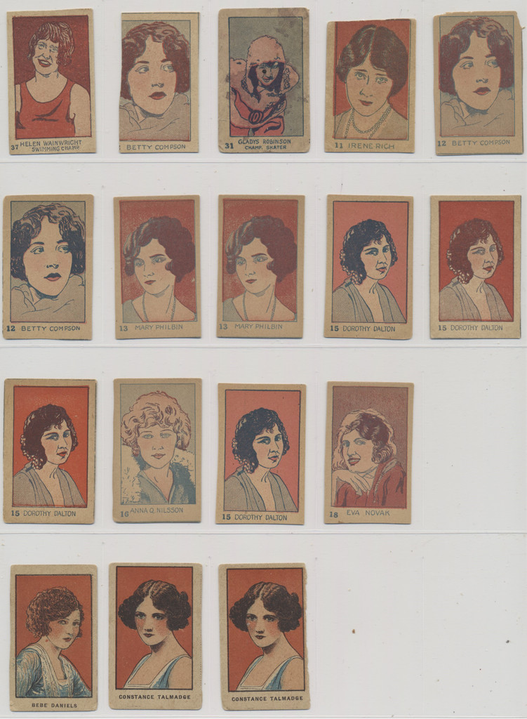 c1920's Strip Cards Actors & Actresses  Lot of 17  #*sku36618