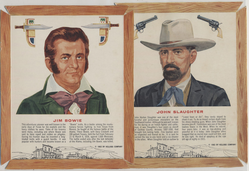 1963 F273-47 Kellogg's Men of the West Lot of 6/12 Panels Low Grade to Mid-grade  #*sku36661