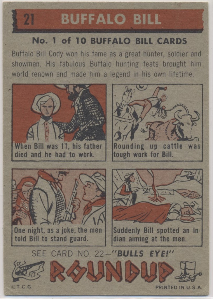 1956 Topps Roundup #21 Buffalo Bill  #*sku36665