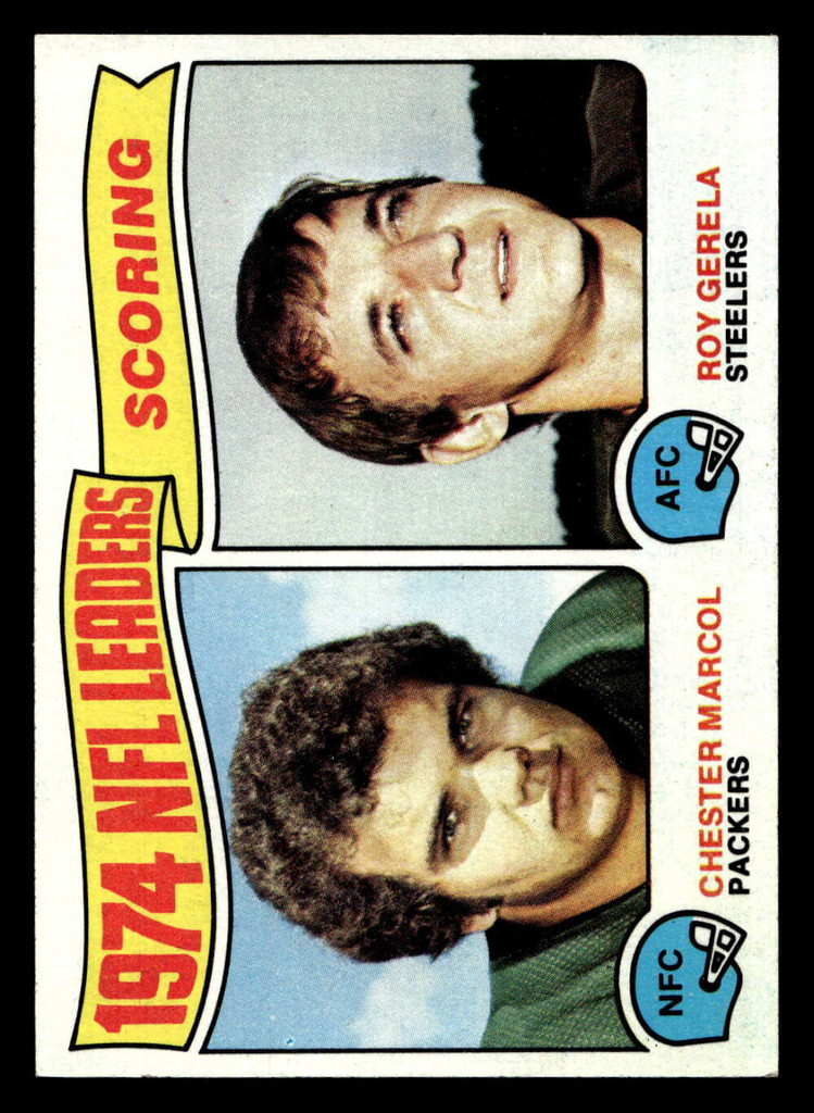 1975 Topps #4 Chester Marcol/Roy Gerela 1974 Scoring Leaders Near Mint  ID: 486332