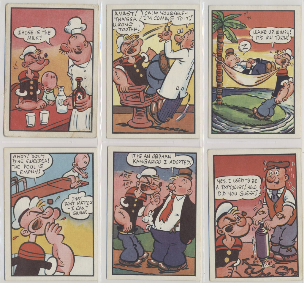 1959 Chix Confectionary (England)  Popeye  lot of 9/50  #*sku36693