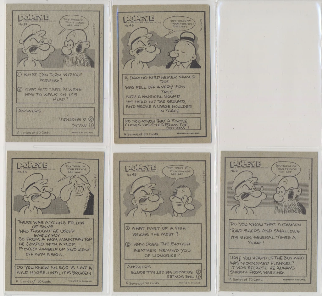 1959 Chix Confectionary (England)  Popeye  lot of 12/50 with 1 duplicate  #*sku36693
