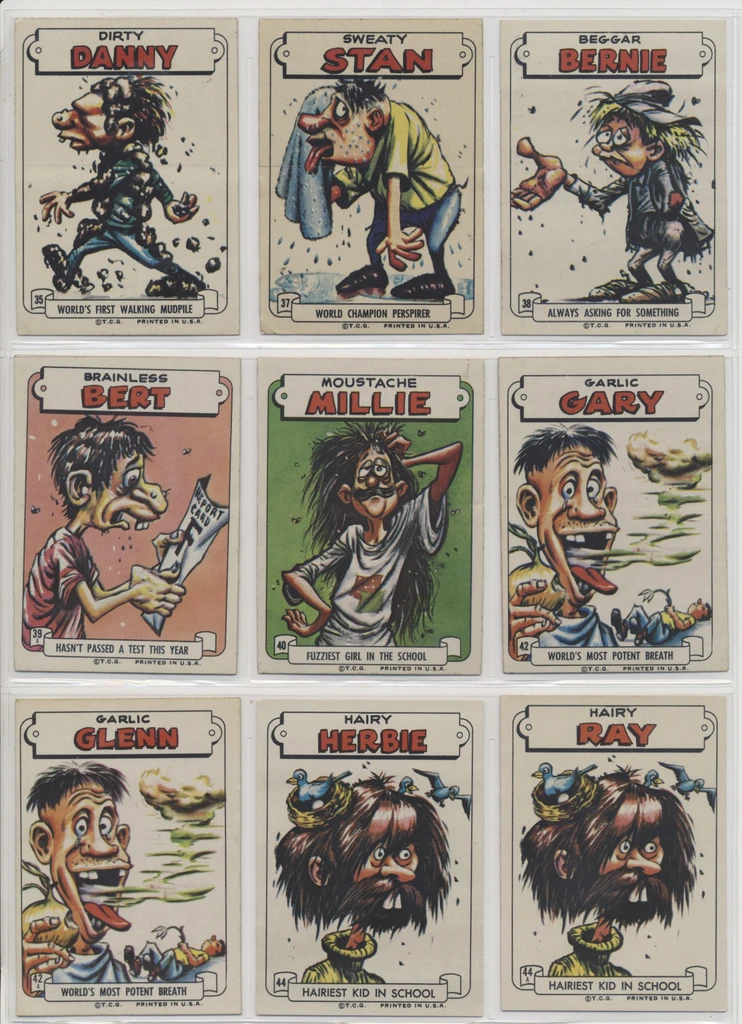 1960's Topps Slob Stickers  Lot 36 different of 132 (WILL SELL SINGLES)  #*sku37770