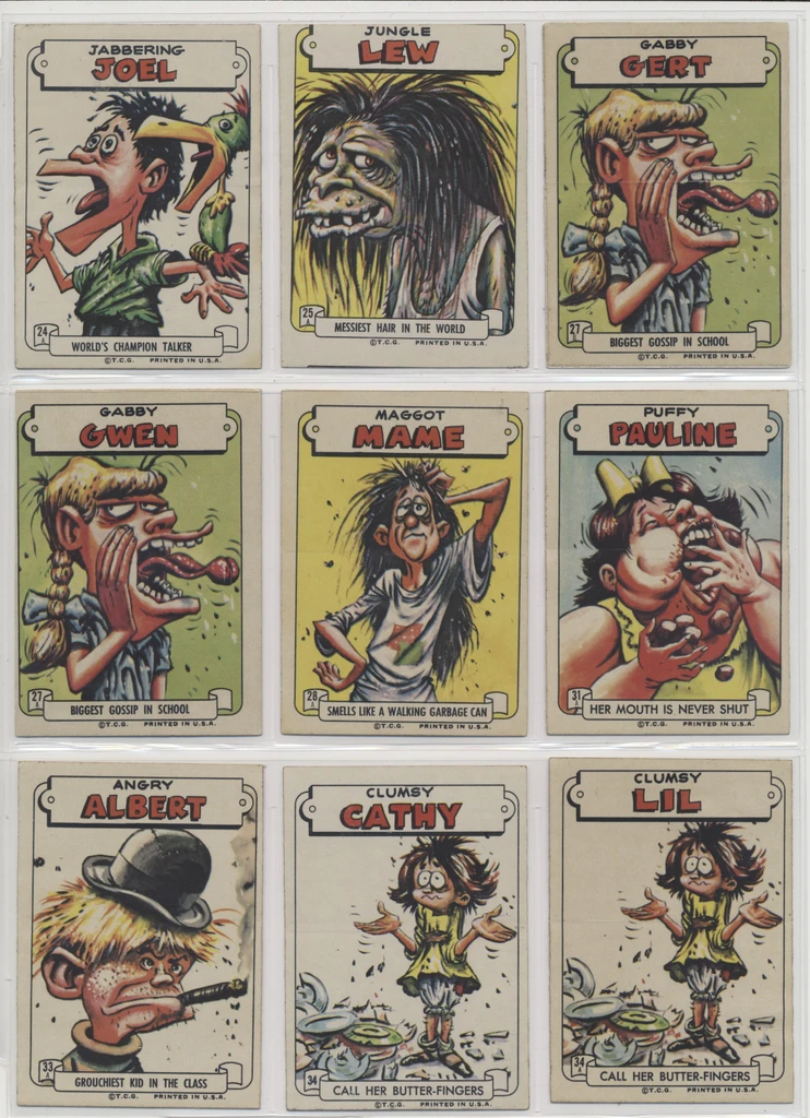 1960's Topps Slob Stickers  Lot 36 different of 132 (WILL SELL SINGLES)  #*sku37770