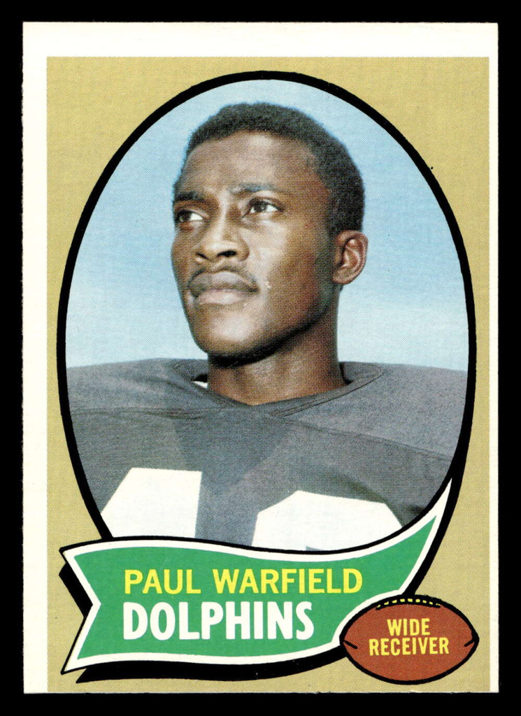 1970 Topps #135 Paul Warfield Near Mint Miscut 