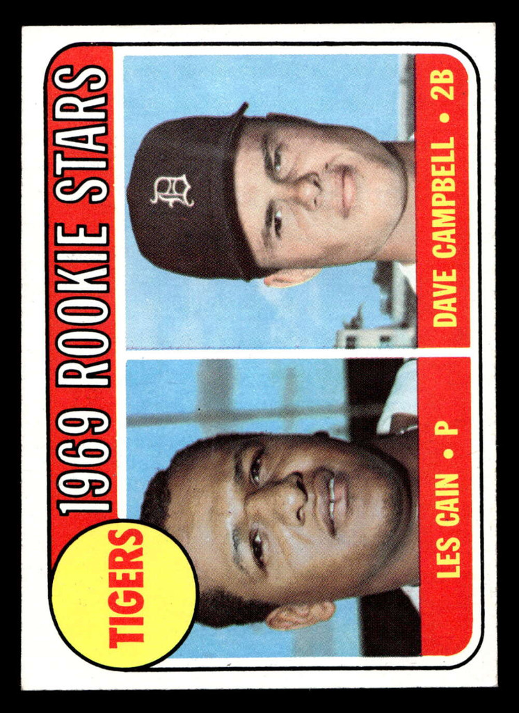 1969 Topps #324 Les Cain/Dave Campbell Tigers Rookies Ex-Mint RC Rookie  ID: 495376
