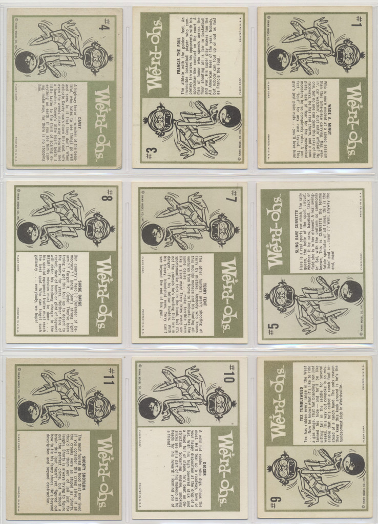 1965 Fleer Weird-ohs Lot of 55/66  #*sku37768