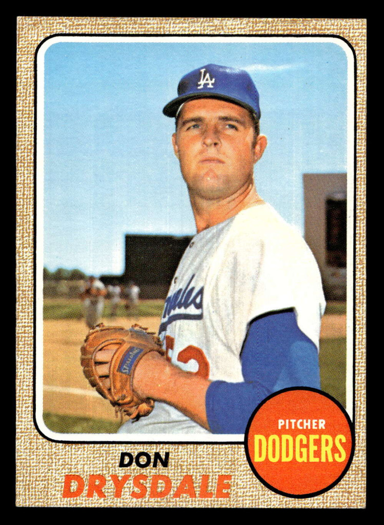 1968 Topps #145 Don Drysdale Very Good Crease 