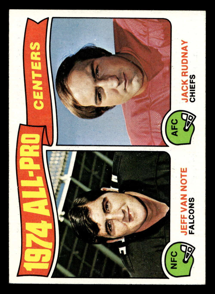 1975 Topps #204 Jeff Van Note/Jack Rudnay All-Pro Centers Ex-Mint  ID: 497331