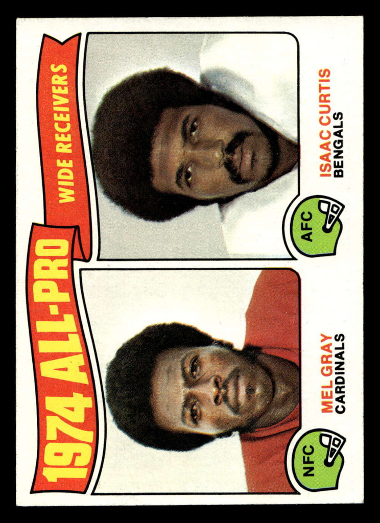 1975 Topps #211 Mel Gray/Isaac Curtis All-Pro Receivers Ex-Mint  ID: 497362