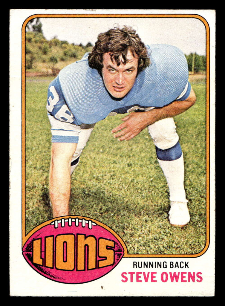 1976 Topps #508 Steve Owens Very Good 