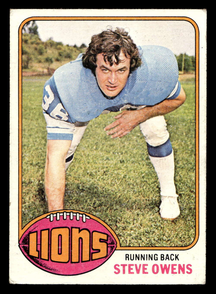 1976 Topps #508 Steve Owens Excellent 