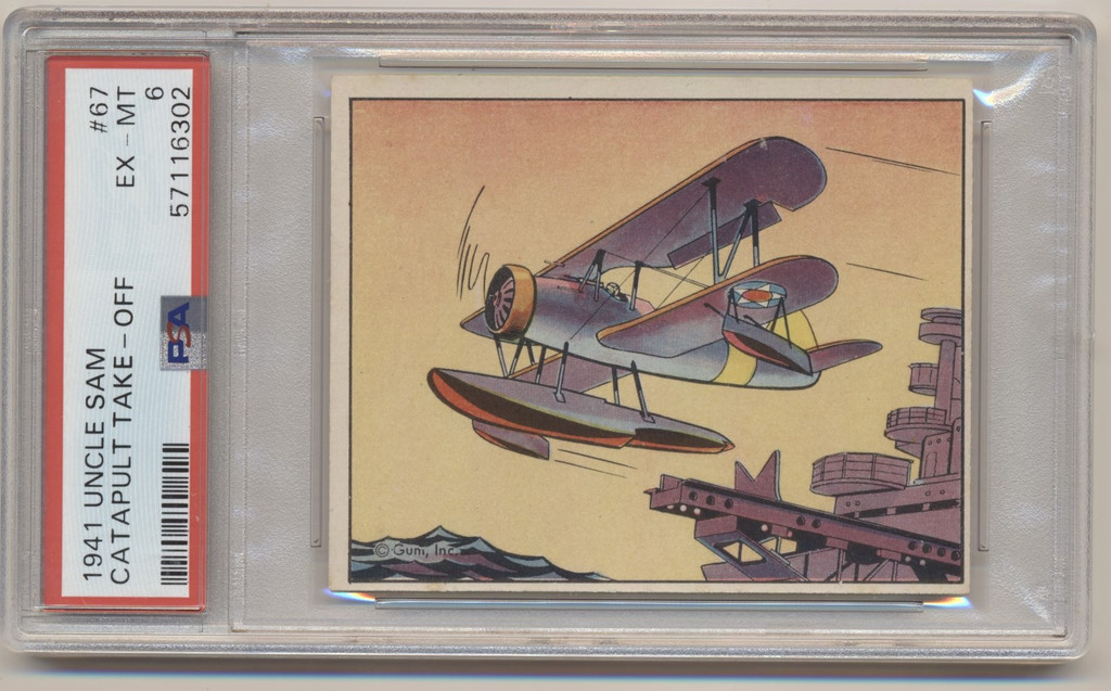 1941 Uncle Sam #67 Catapult Take-Off PSA 6 EX-MT  #*sku36814