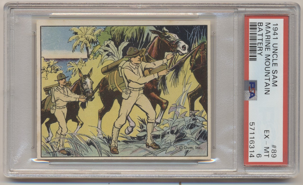1941 Uncle Sam #89 Marine Mountain Battery PSA 6 EX-MT  #*sku36817