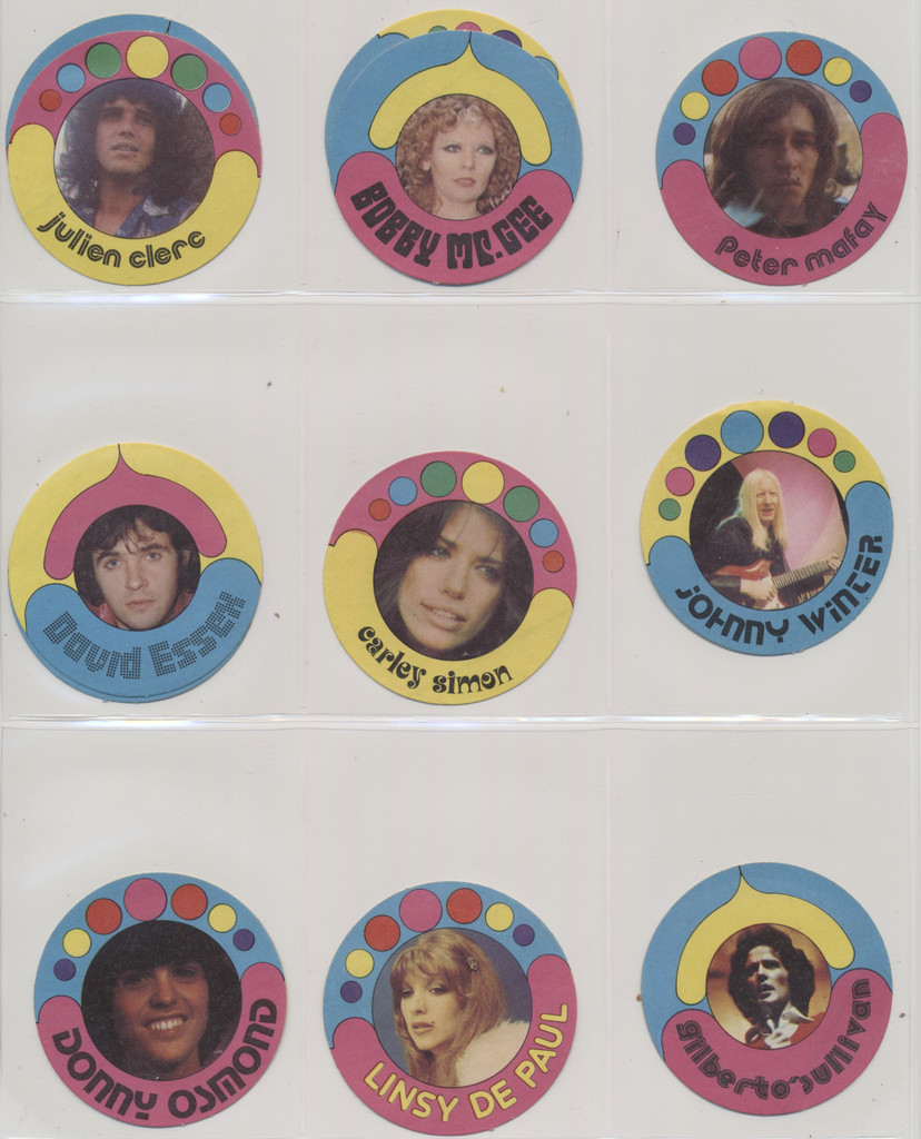 Circ 1970's Pop Rock Music Advertising Stickers  Lot of 70 (54 different)  #*sku36888