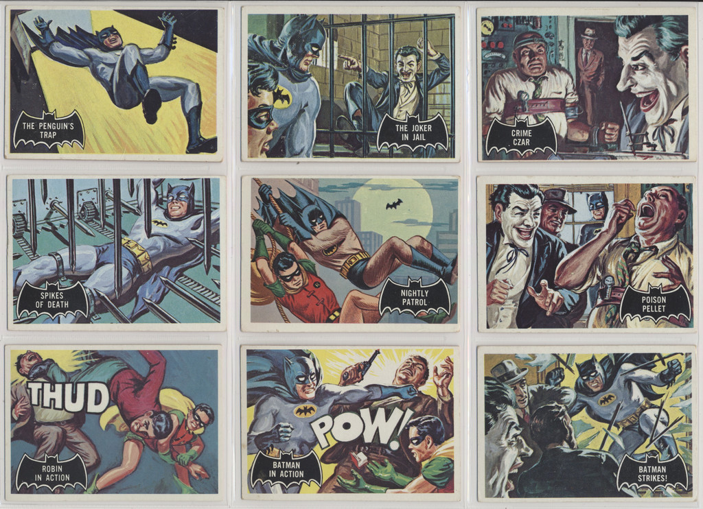 1966 Topps Batman Black Bat (Orange Bat)  54/55 Mid-Grade  #*sku36890