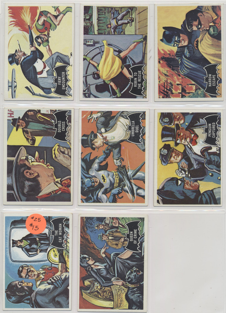 1966 Topps Batman Black Bat (Orange Back)  52/55 EX-MT or Better   #*sku37655