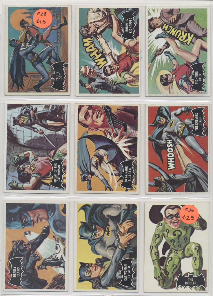 1966 Topps Batman Black Bat (Orange Back)  52/55 EX-MT or Better   #*sku37655