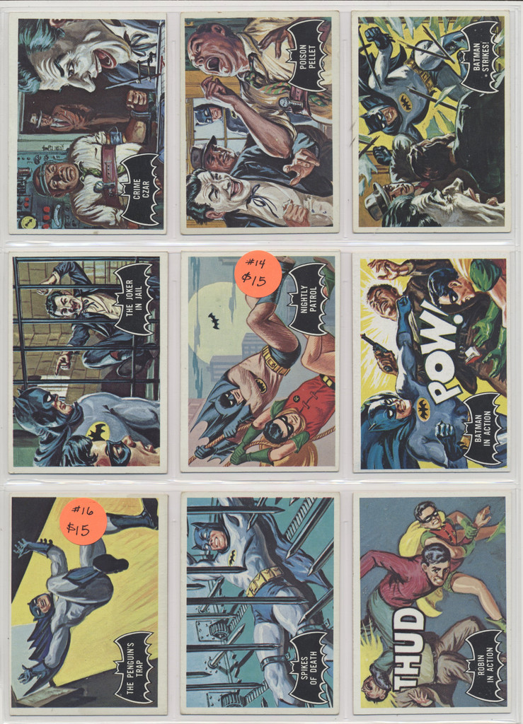 1966 Topps Batman Black Bat (Orange Back)  52/55 EX-MT or Better   #*sku37655