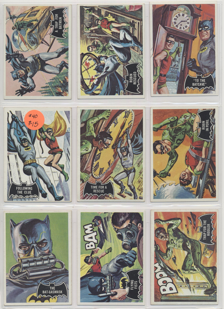 1966 Topps Batman Black Bat (Orange Back)  52/55 EX-MT or Better   #*sku37655
