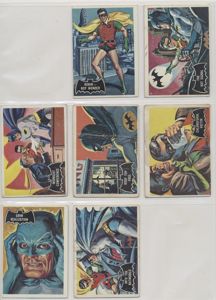 1966 Topps Batman Black Bat (Orange Bat)  53/55 Low Grade  #*sku36891