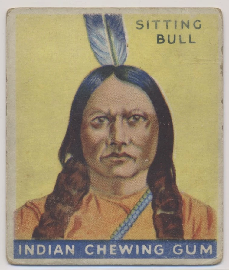 1933 Goudey R73 Indian Gum #38 Sitting Bull (Blue Panel) Series of 48  RARE  #*sku36894