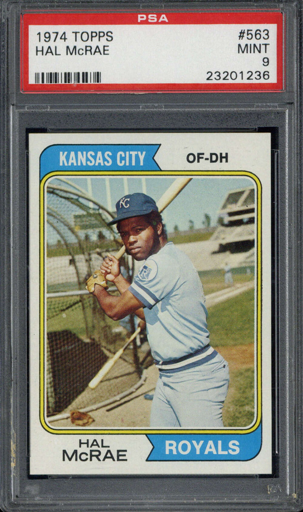 1974 Topps #563 Hal McRae Royals PSA 9 Mint