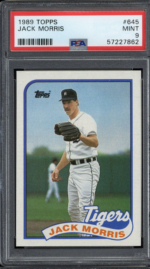 1989 Topps #645 Jack Morris Tigers PSA 9 Mint